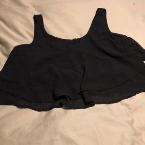 Black flowy crop top